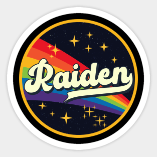 Raiden // Rainbow In Space Vintage Style Sticker